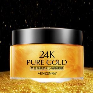 Ночная крем-маска с Ниацинамидом Venzen 24k Pure Gold ,120гр